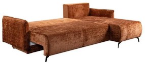 Γωνιακός Καναπές - Κρεβάτι Crown Πορτοκαλί 248x179x81εκ 248x179x81 εκ.