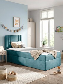 Επενδυμένο κρεβάτι Carmen Mini-Galazio-80 x 200-Deksia