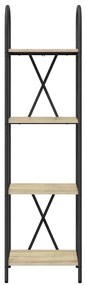 vidaXL Ράφι Βιβλίων Sonoma Δρυς 40 x 30 x 146 εκ Επεξεργασμένο ξύλο