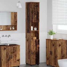 vidaXL Ντουλάπι Μπάνιου Παλιό Ξύλο 30 x 35 x 192 εκ.
