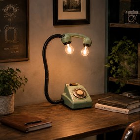 EXTREME INTERIOR DESIGN METAL LAMP OLD PHONE H 84211