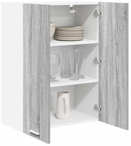 vidaXL Κρεμαστό ντουλάπι με αποθήκευση Γκρίζο Σονομα 60 x 31 x 80 εκ.