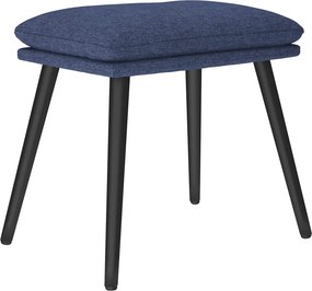vidaXL Υποπόδιο Μπλε 45 x 29,5 x 35 εκ. Υφασμάτινο