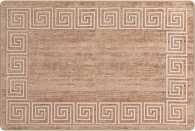 vidaXL Χαλί Runner MARSA Μπεζ και χρυσό 100 x 150 cm Πολυέστερ και PVC