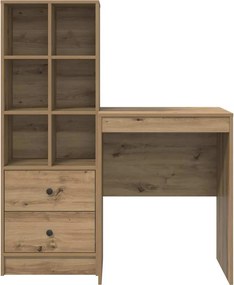 vidaXL Γραφείο με συρτάρι με ράφι με αποθήκευση 2 pcs Artisan Oak