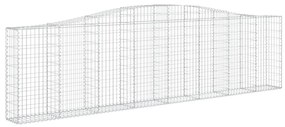 vidaXL Συρματοκιβώτια Τοξωτά 7 τεμ. 400x30x100/120 εκ. Γαλβαν. Ατσάλι
