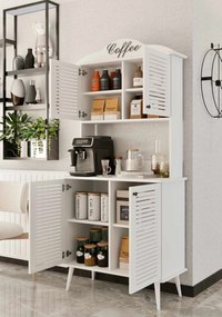 Έπιπλο Μπαρ Καφέ Λευκό BRADO 90x40x20