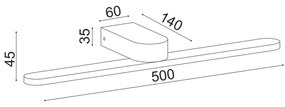 ΕΠΙΤΟΙΧΟ Φ/Σ LED 16W 4000K 1040LM ΛΕΥΚΟ ΜΕΤ/ΚΟ IP44 50Χ12Χ4CM PHOEBE