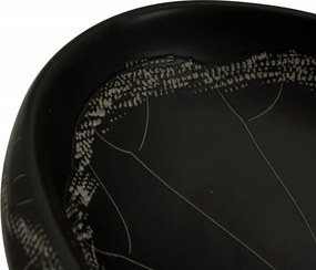 vidaXL Νιπτήρας Οβάλ Μαύρος 59 x 40 x 15 εκ. Κεραμικός