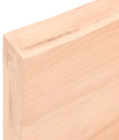 Πάγκος Μπάνιου 60x30x(2-6) εκ. από Ακατέργαστο Μασίφ Ξύλο - Καφέ