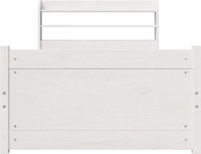 vidaXL Σκελετός Κρεβατιού με Κεφαλάρι Χωρίς Στρώμα Λευκό 90x190 εκ.