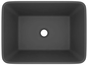 Νιπτήρας Πολυτελής Σκούρο Γκρι Ματ 41 x 30 x 12 εκ. Κεραμικός - Γκρι