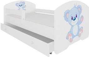 Παιδικό κρεβάτι Belossi-160 x 80-Με προστατευτικό-Leuko-Mple