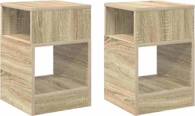 vidaXL End Table 2 pcs Δρύς Sonoma 30,5 x 30 x 45 εκ