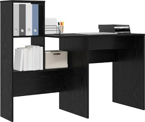 vidaXL Γραφείο Μαύρη Οξυά 131,5 x 50 x 106,5 cm Επεξεργασμένο Ξύλο