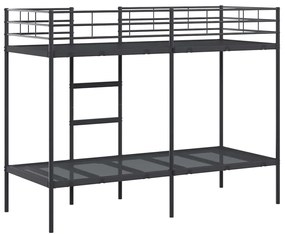 vidaXL Κουκέτα χωρίς στρώμα Μαύρο 80x200 cm Ατσάλι