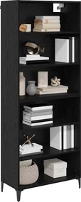 vidaXL Highboard Μαύρη Οξυά 69,5 x 34 x 180 εκ. Επεξεργασμένο Ξύλο