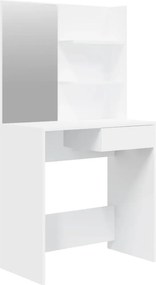 vidaXL Μπουντουάρ με Καθρέφτη Λευκό 74,5 x 40 x 141 εκ.