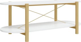 vidaXL Τραπεζάκι Σαλονιού Λευκό 110 x 48 x 40 εκ. Επεξεργασμένο Ξύλο