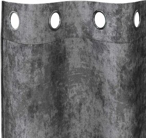 vidaXL Βελούδινες Κουρτίνες 2 pcs Γκρι 140 x 140 cm Βελούδο