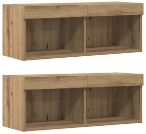 vidaXL Κέντρο Ψυχαγωγίας 8 pcs artisan δρυς 40 x 28.5 x 40 εκ