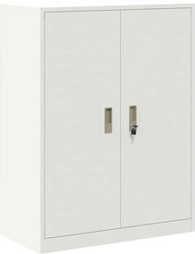 vidaXL Ντουλάπι αποθήκευσης Λευκός 80 x 40 x 105 εκ Ατσάλι