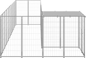 vidaXL Σπιτάκι Σκύλου Ασημί 7,26 μ² Ατσάλινο