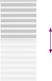 vidaXL Ζέβρα τυφλή Ανοιχτό Γκρι Πλάτος υφάσματος 95,9 εκ. Πολυεστέρας
