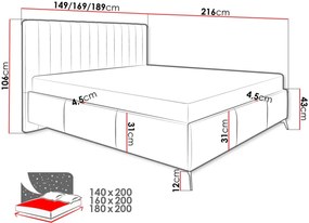 Επενδυμένο κρεβάτι Morris-Mple Skouro-120 x 200