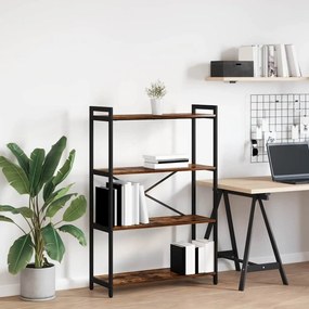 vidaXL Ράφι Βιβλίων Καπνιστό Δρύς 80 x 30 x 120 εκ Επεξεργασμένο ξύλο