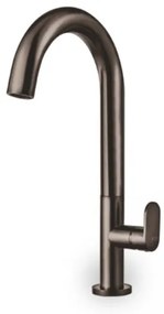 Armando Vicario Slim Black Brushed Μπαταρία Νιπτήρος Υψηλή Με Βαλβίδα Clic-Clac