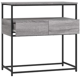 vidaXL Τραπέζι Κονσόλα Γκρι Sonoma 75x40x75 εκ. Επεξεργασμένο Ξύλο