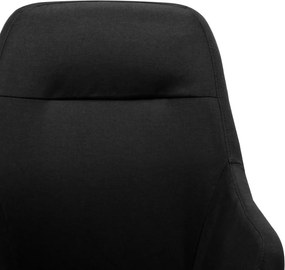 vidaXL Κουνιστή Πολυθρόνα Μαύρη Υφασμάτινη