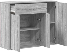 vidaXL Ντουλάπι Γκρι Sonoma 88x30x70 εκ. από Επεξεργασμένο Ξύλο