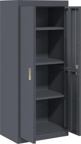 vidaXL Ντουλάπι αποθήκευσης Ανθρακί 60 x 40 x 140 cm Ατσάλι