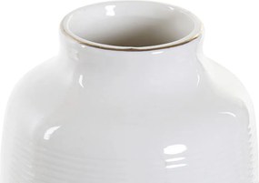 Βάζο DKD Home Decor Λευκό Πήλινα Πομπώματα 12 x 12 x 24 cm