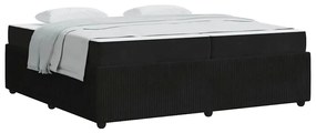 vidaXL Σκελετός κρεβατιού με στρώμα Μαύρο 200 x 200 cm Βελούδο
