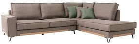 Γωνιακός Καναπές Phoenix Fylliana Δεξιά Γωνία Καφέ 280x220x95 εκ. 280x220x95 εκ.