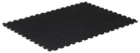 VidaXL Δάπεδο Προστασίας Παζλ Μαύρο 12 χιλ. 90 x 120 εκ. Καουτσουκ