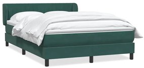 vidaXL Box Spring κρεβάτι με στρώμα σκούρο πράσινο 160x220cm Βελούδινο