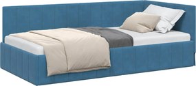 vidaXL Κρεβάτι Γωνίας Μπλε 100 x 200 cm Βελούδο