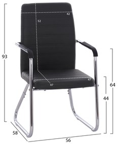 ΠΟΛΥΘΡΟΝΑ DALEY HM1021.01 ΜΕ ΜΠΡΑΤΣΑ ΜΑΥΡΟ PU 54x60x94 εκ. - HM1021.01