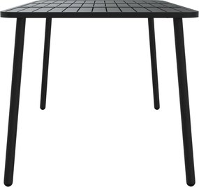 vidaXL Τραπέζι Κήπου Ανθρακί 165x80x71 εκ. Ατσάλινο