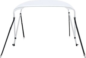 vidaXL Τέντα Σκάφους με 2 Αψίδες Λευκή 180x150x110 εκ.