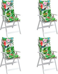 vidaXL Μαξιλάρια Καρέκλας με Ψηλή Πλάτη 4 τεμ. Πολύχρωμα Ύφασμα Oxford