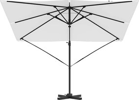 vidaXL Ρώμη Ομπρέλα Μπεζ 286 x 284 x 265 εκ Αλουμίνιο και Πολυεστέρας