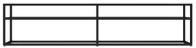 Έπιπλο Τηλεόρασης Μαύρο 180 x 40 x 40,5 εκ. από Γυαλί Ασφαλ. - Μαύρο