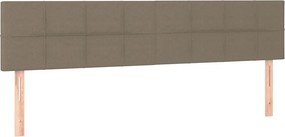 vidaXL Κρεβάτι Boxspring με Στρώμα Taupe 160x200 εκ. Υφασμάτινο