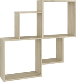 vidaXL Ράφι Κύβος Τοίχου Sonoma Δρυς 80 x 15 x 78,5 εκ. από Επεξ. Ξύλο