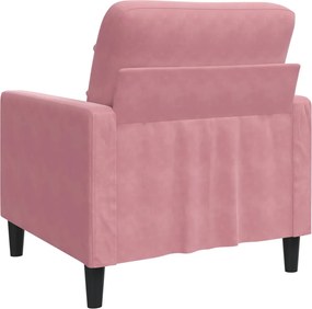 vidaXL Πολυθρόνα Ροζ 60 εκ. Βελούδινη